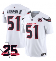 Men's Houston Texans #51 Will Anderson Jr. White 2026 F.U.S.E. With 25th Anniversary Limited Football Stitched Jersey
