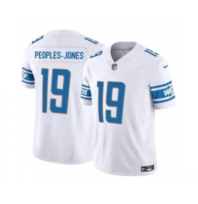 Men's Detroit Lions #19 Donovan Peoples-Jones White 2023 F.U.S.E. Vapor Untouchable Limited Football Stitched Jersey