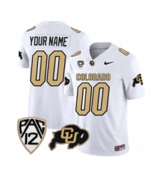 Men's Colorado Buffaloes Active Player Custom White 2023 F.U.S.E. Stitched Football Jersey
