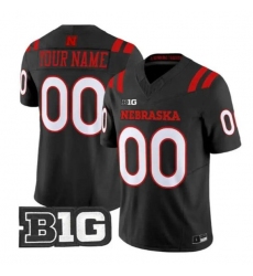 Men's Nebraska Cornhuskers ACTIVE PLAYER Custom Black 2026 F.U.S.E. Vapor Limited Stitched Football Jersey