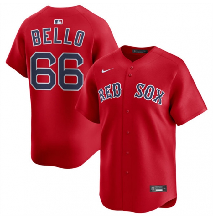 Men's Boston Red Sox #66 Brayan Bello Red 2024 Alternate Limited Stitched Baseball Jersey