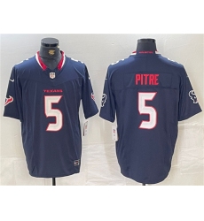 Men's Houston Texans #5 Jalen Pitre Navy F.U.S.E. Vapor Limited Football Stitched Jersey