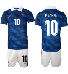 Men's France #10 Mbappé Navy 2026 Home Soccer Jersey Suit