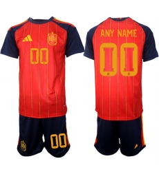 Men's Spain Custom Any Name And Number National Team FIFA x World Cup 2026 Home Red On Field Jerseys