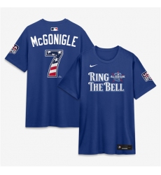 Men's American League #7 Kevin McGonigle Blue 2026 All-Star Game Name & Number T-Shirt