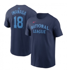Men's National League #18 Shōta Imanaga Navy 2024 All-Star Name & Number T-Shirt