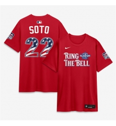 Men's National League #22 Juan Soto Red 2026 All-Star Game Name & Number T-Shirt