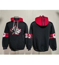 Men's Team Canada Black Ageless Must-Have Lace-Up Pullover Hoodie