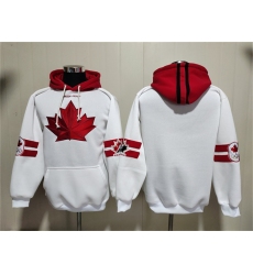 Men's Team Canada White Ageless Must-Have Lace-Up Pullover Hoodie