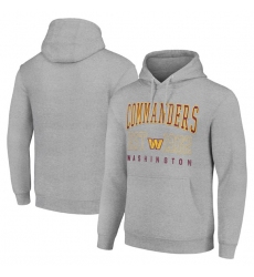 Men's Washington Commanders Gray Throwback Logo Pullover Hoodie