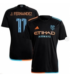 Men's New York City FC Julian Fernandez adidas Black 2024 24 7 Kit Replica Player Jersey