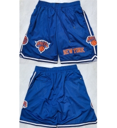 Men's New Yok Knicks Royal Shorts (Run Small)
