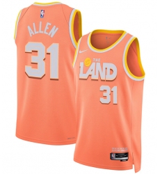 Men's Cleveland Cavaliers #31 Jarrett Allen Orange 2025-26 City Edition Swingman Stitched Jersey