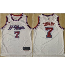 Men's Houston Rockets #7 Kevin Durant White 2024-25 Stitched Jersey