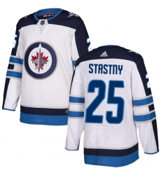 Youth Adidas Winnipeg Jets #25 Paul Stastny Authentic White Away NHL Jersey
