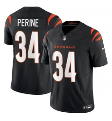 Men's Cincinnati Bengals #34 Samaje Perine Black 2025 F.U.S.E. Vapor Untouchable Limited Stitched Football Jersey
