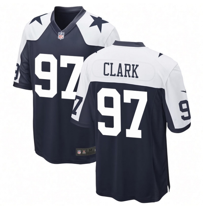 Mens Dallas Cowboys #97 Kenny Clark Nike Navy Alternate Vapor F.U.S.E. Limited Jersey