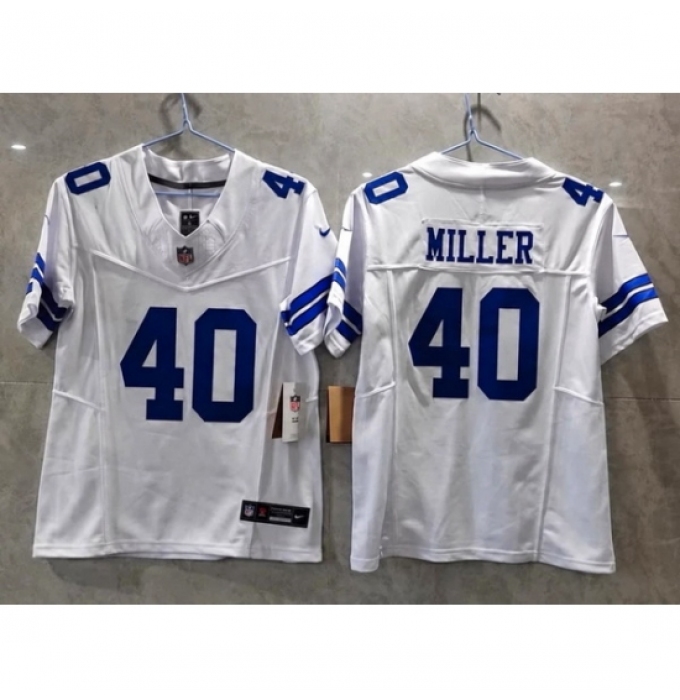 Men's Nike Dallas Cowboys Von Miller #40 White F U S E Stitched NFL Jersey