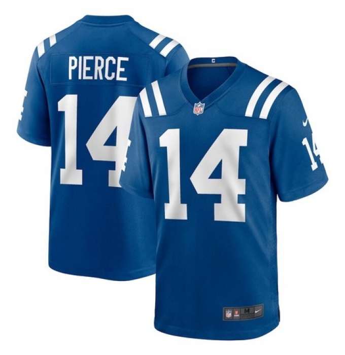 Men's Indianapolis Colts #14 Alec Pierce Nike Royal 2026 Official NFL Game Jersey