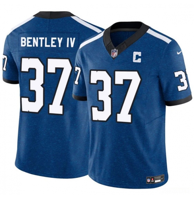 Men's Indianapolis Colts #37 Ulysses Bentley IV Blue 2025 F.U.S.E. Throwback Vapor Limited Football Stitched Jersey
