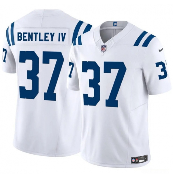 Men's Indianapolis Colts #37 Ulysses Bentley IV White 2025 F.U.S.E. Vapor Limited Football Stitched Jersey