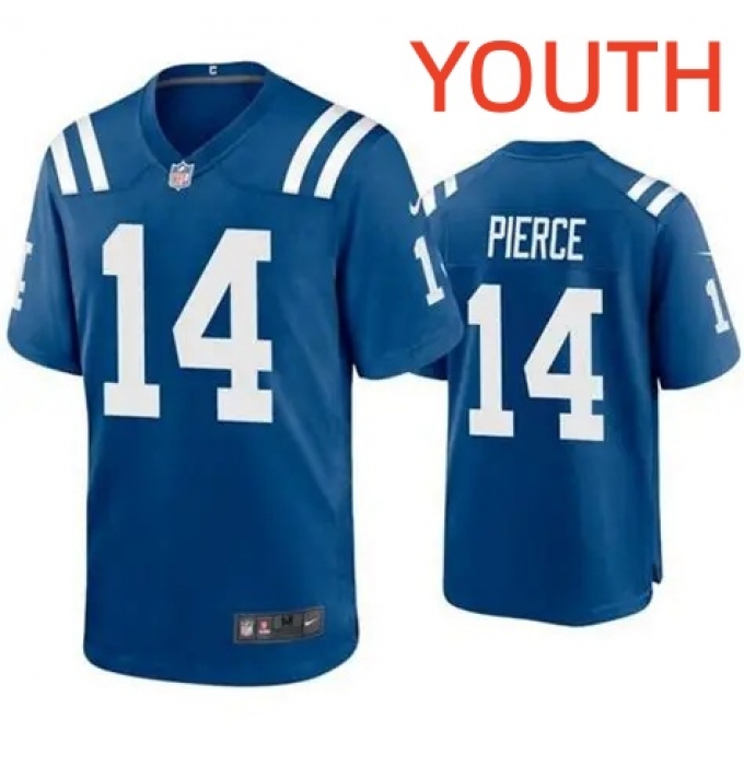 Youth Indianapolis Colts #14 Alec Pierce Limited Royal Vapor Jersey