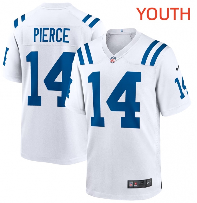 Youth Indianapolis Colts #14 Alec Pierce Limited White Vapor Jersey