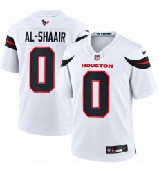 Men's Houston Texans #0 Azeez Al-Shaair White Vapor Limited Football Stitched Jersey