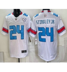 Men's Houston Texans #24 Derek Stingley Jr White 2026 FUSE Rivalries Collection Limited Stitched Jersey