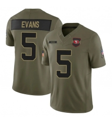 Men's San Francisco 49ers #5 Mike Evans Black F.U.S.E. 2025 Salute to Service Limited Stitched Football Jersey