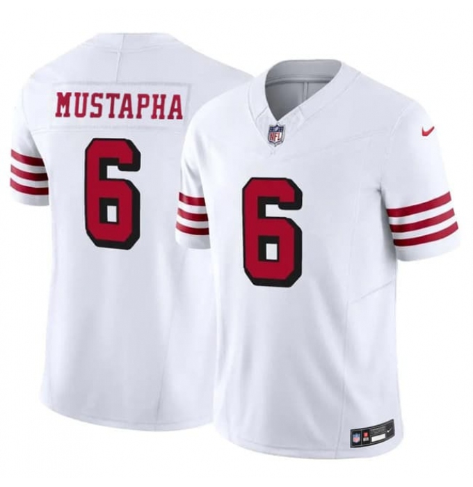 Men's San Francisco 49ers #6 Malik Mustapha New White 2025 F.U.S.E. Vapor Untouchable Limited Football Stitched Jersey