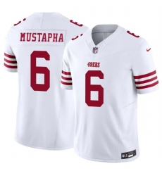 Men's San Francisco 49ers #6 Malik Mustapha White 2025 F.U.S.E. Vapor Untouchable Limited Football Stitched Jersey