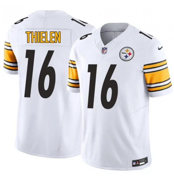 Men's Pittsburgh Steelers #16 Adam Thielen White 2025 F.U.S.E. Vapor Limited Football Stitched Jersey