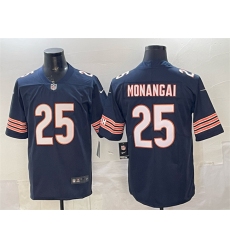 Men's Chicago Bears #25 Kyle Monangai Navy Vapor Untouchable Football Stitched Jersey