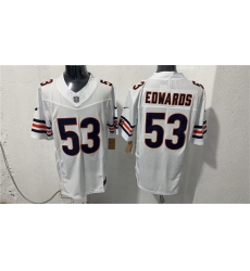 Men's Chicago Bears #53 T.J. Edwards White 2026 F.U.S.E. Vapor Untouchable Limited Football Stitched Jersey