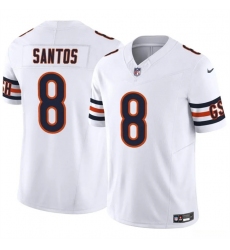 Men's Chicago Bears #8 Cairo Santos White 2025 F.U.S.E. Vapor Untouchable Limited Stitched Football Jersey
