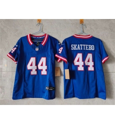 Women's New York Giants #44 Cam Skattebo Blue F.U.S.E. Throwback Limited Stitched Jersey(Run Small)