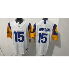 Men's Los Angeles Rams #15 Ty Simpson White 2026 Draft F.U.S.E. Vapor Limited Football Stitched Jersey