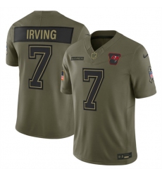 Men's Tampa Bay Buccaneers #7 Bucky Irving Olive 2025 Salute to Service Limited Football Stitched Jersey