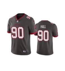 Men's Tampa Bay Buccaneers #90 Logan Hall Gray Vapor Untouchable Limited Stitched Jersey
