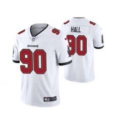 Men's Tampa Bay Buccaneers #90 Logan Hall White Vapor Untouchable Limited Stitched Jersey