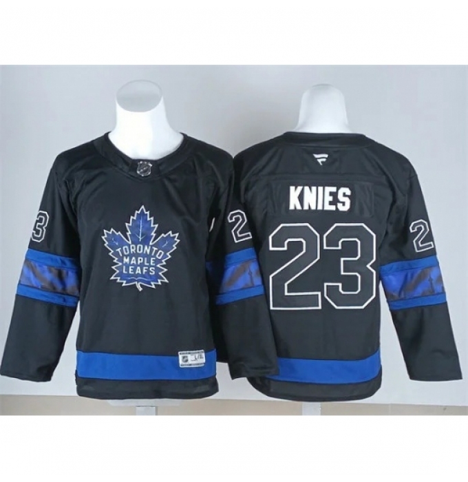 Youth Toronto Maple Leafs #23 Matthew Knies Fanatics Black Alternate Reversible Next Gen Jersey