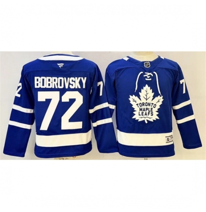 Youth Toronto Maple Leafs #72 Sergei Bobrovsky Fanatics Home Blue Premium Jersey