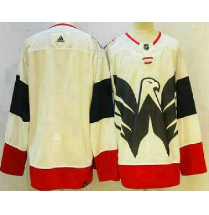 Men's Washington Capitals Blank White 2023 Stadium Series Stitched Jersey