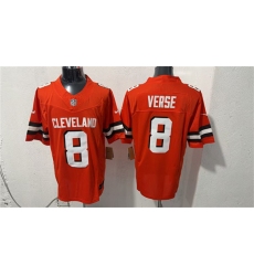 Men's Cleveland Browns #8 Jared Verse Orange Vapor Limited Football Stitched Jersey