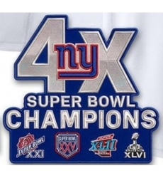 Giants 4X Super Bowl Champions Patch Biaog
