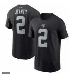 Men's Las Vegas Raiders Ashton Jeanty Nike Black Name & Number T-Shirt