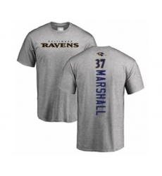 Football Baltimore Ravens #37 Iman Marshall Ash Backer T-Shirt