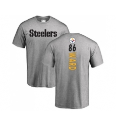 Football Pittsburgh Steelers #86 Hines Ward Ash Backer T-Shirt