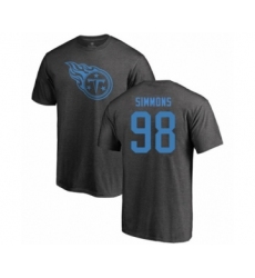 Football Tennessee Titans #98 Jeffery Simmons Ash One Color T-Shirt